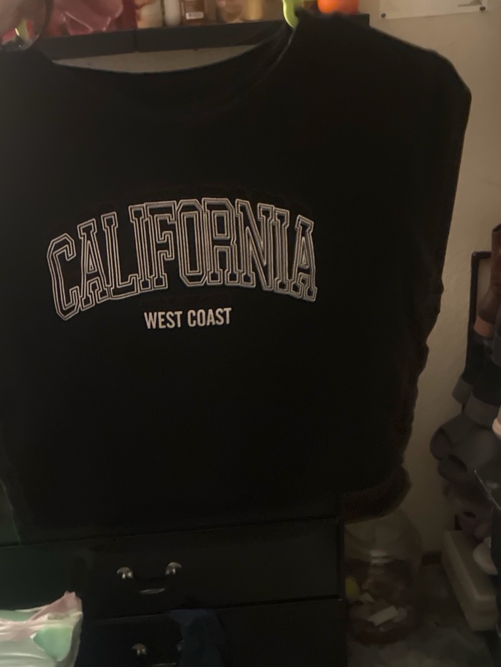 California West Coast Black cropped tee